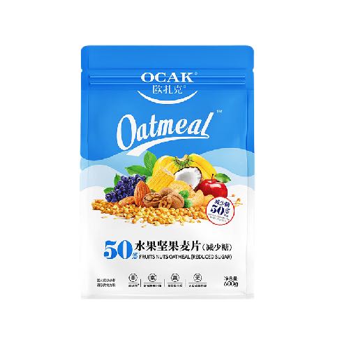 OCAK 欧扎克 50%水果坚果麦片 减少糖 600g 23.5元（需买3件，需用券）