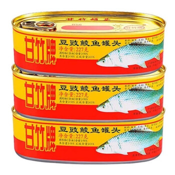 甘竹牌 甘竹豆豉鲮鱼227g 海鲜熟食鱼肉罐头 广东特产方便速食早餐即食下饭