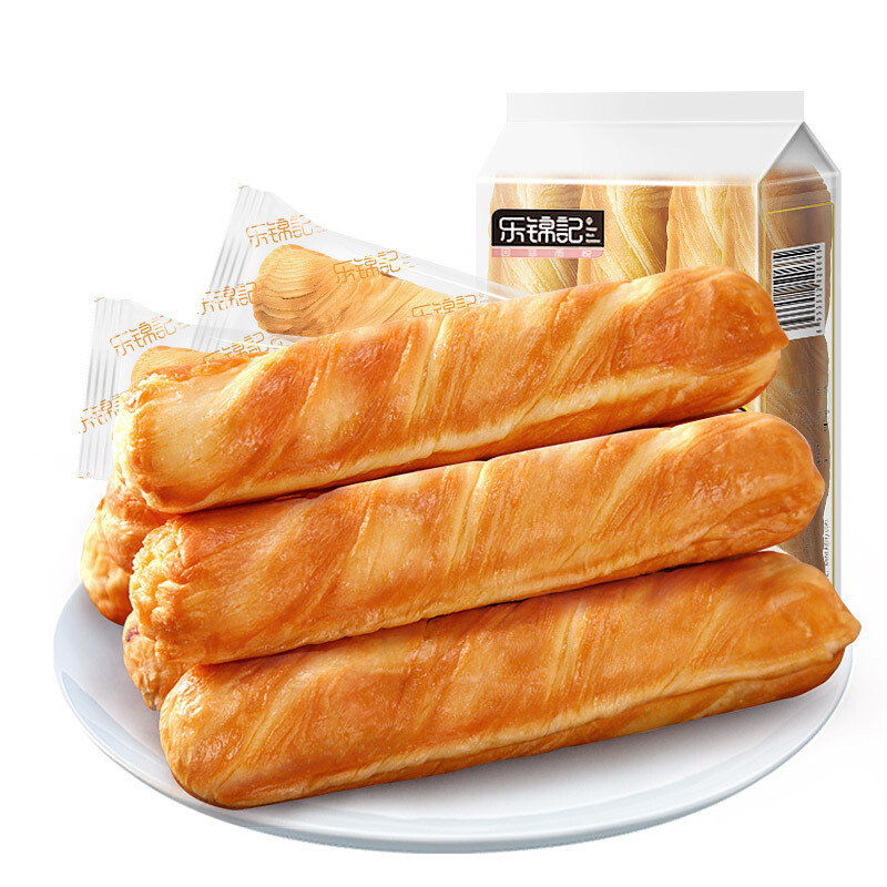 乐锦记 手撕面包棒早餐零食点心口袋奶香小面包原味192g（独立装6个） 8.8元