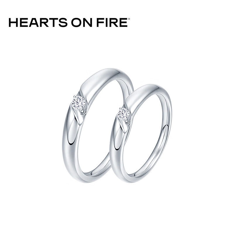 周大福 520礼物 HEARTS ON FIRE Bridal 钻石对戒单枚多款可选 UU3773 女款7号 6100 6100