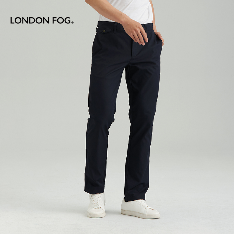 LONDON FOG 休闲裤男士秋季新款吸湿快干通勤合身收脚长裤男 260元（需买3件，