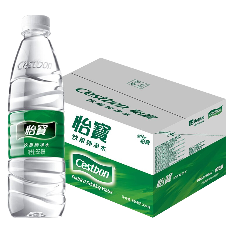 新活动、PLUS会员：Cestbon 怡宝 纯净水555ml*24瓶/饮用水小瓶会议用水整箱*6件+