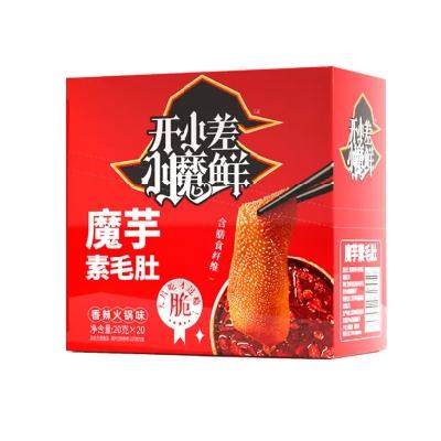 开小差小魔鲜 魔芋素毛肚 魔芋爽 辣条 香辣火锅味20g*20袋 8.9元包邮（需试