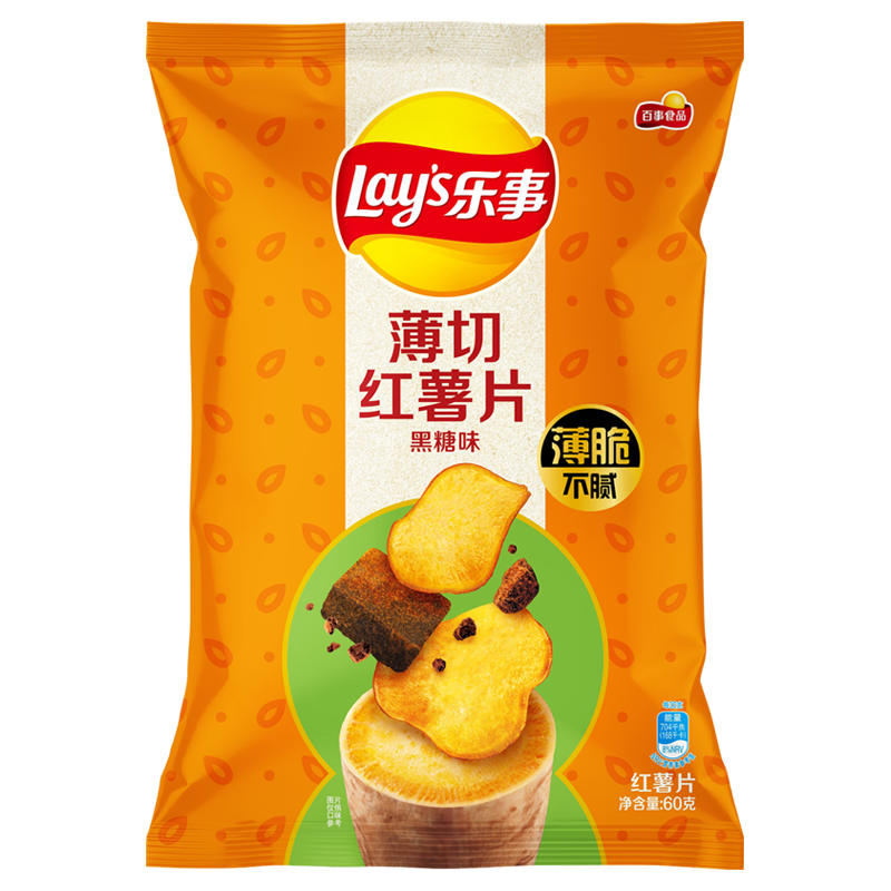 限天津地区，plus会员：（Lays）乐事 红薯片 黑糖味 60g 薄切 *3件 5.91元（合1.