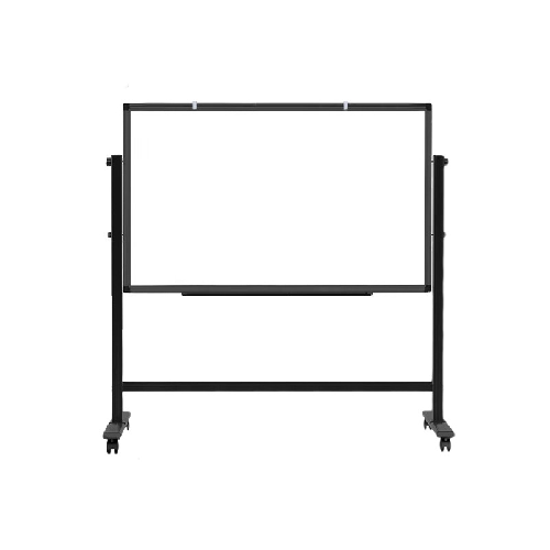 deli 得力 高端款120*90cmH型支架式白板双面书写 白板写字板 可移动升降 黑板 