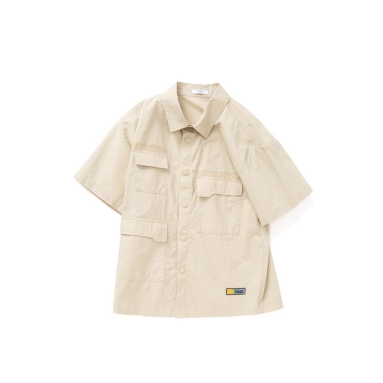 限尺码：巴拉巴拉 儿童工装衬衫短袖 32.4元