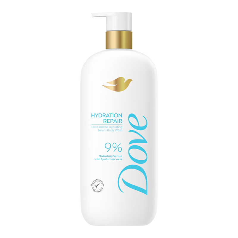 移动端、京东百亿补贴：多芬 专研保湿精华沐浴乳玻尿酸强韧水润500g 79.8元