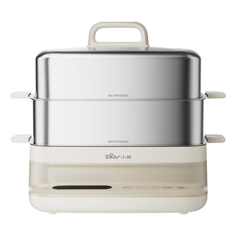 小熊 全钢电蒸锅0涂层0塑胶 16.5L双层大容量多功能锅 炖蒸煮一体保温大功率
