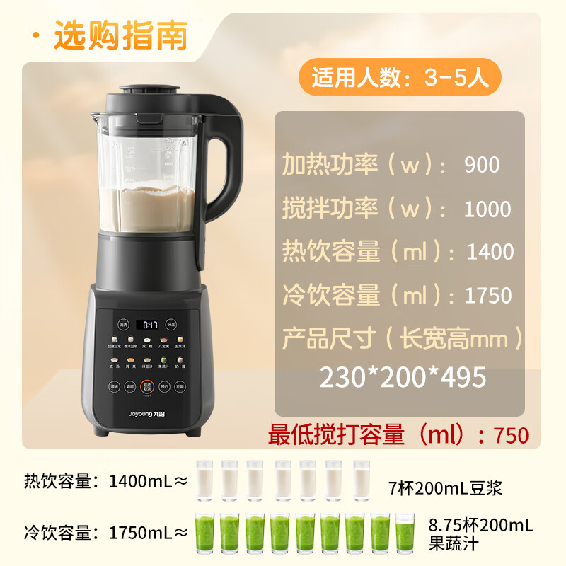 以旧换新补贴：Joyoung 九阳 L18-P306 破壁机家用 1.75L 273.72元（需用券）