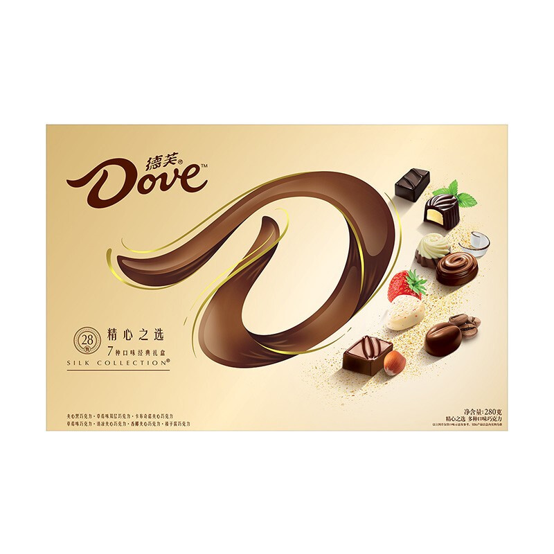 Dove 德芙 精心之选 巧克力礼盒装 混合口味 89.3元