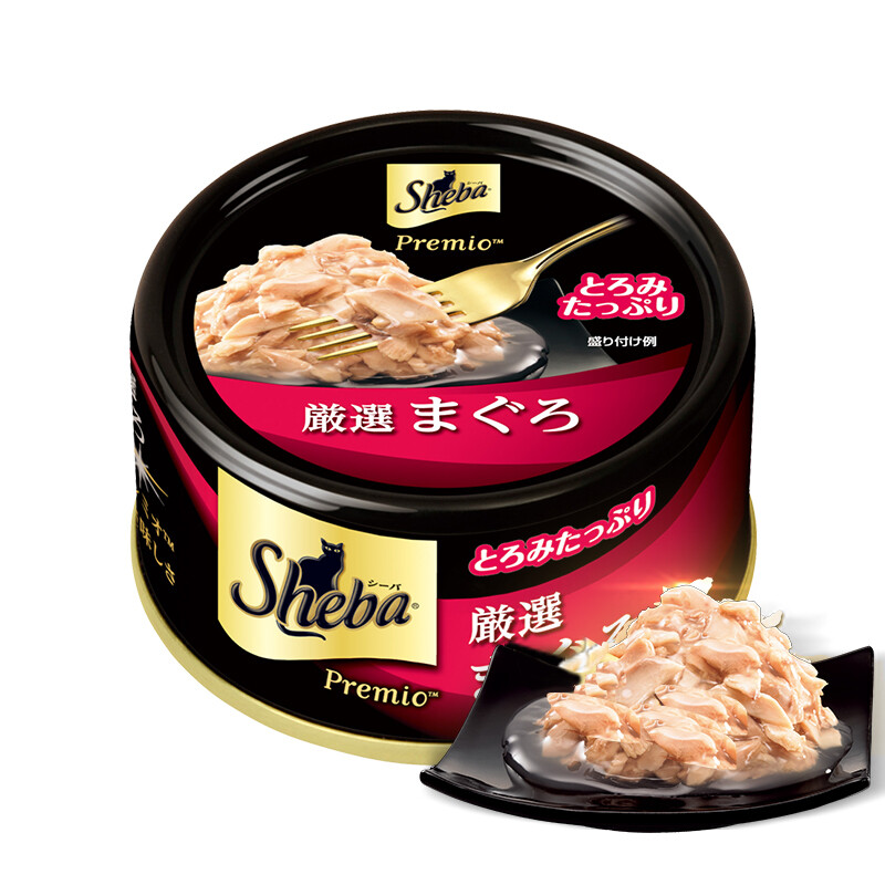 Sheba 希宝 黑罐系列 青甘金枪鱼鲣鱼猫罐头 75g 10.36元