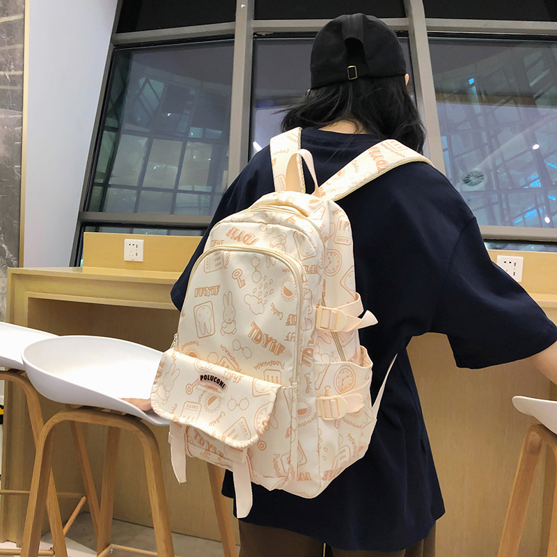 88VIP：卡帝乐鳄鱼 韩版初高中生大学生双肩包户外旅行背包时尚学生书包日