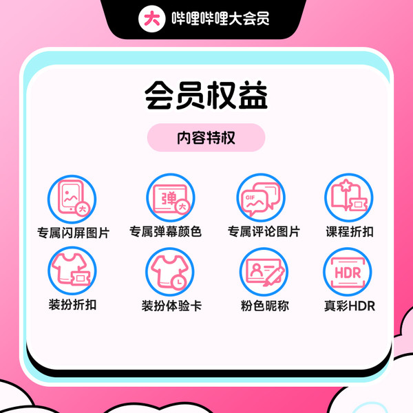 bilibili 哔哩哔哩 大会员年卡12个月