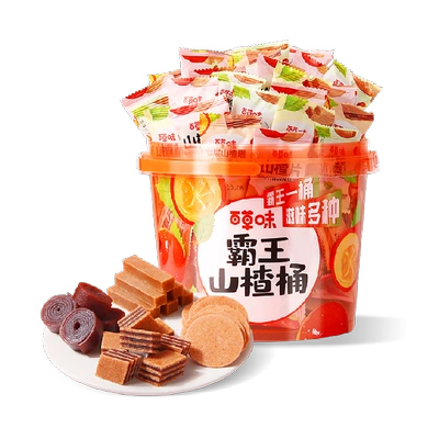 88VIP:百草味山楂条果丹皮550g 14.66元+淘金币1.49元