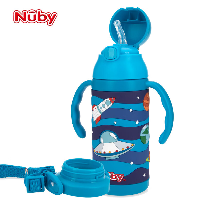 Nuby 努比 儿童保温杯带吸管 385ml 49元包邮（需用券）