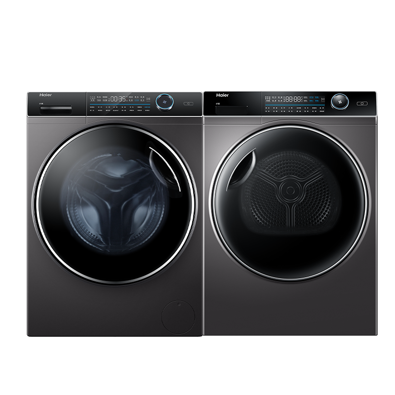 再降价、PLUS会员：Haier 海尔 纤美176洗烘套装 10KG直驱滚筒洗衣机全自动+双