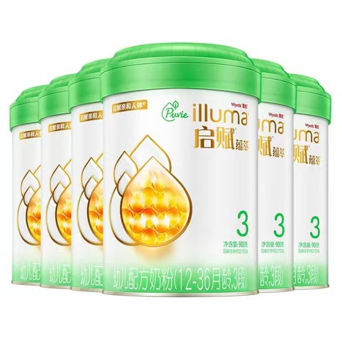 illuma 启赋 惠氏启赋（Wyeth illuma）有机3段810g/6罐 1087.33元