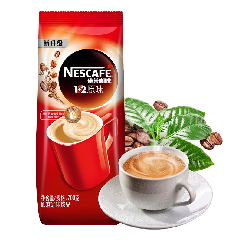 Nestlé 雀巢 1+2 即溶咖啡 原味 700g 30.55元（需用券）