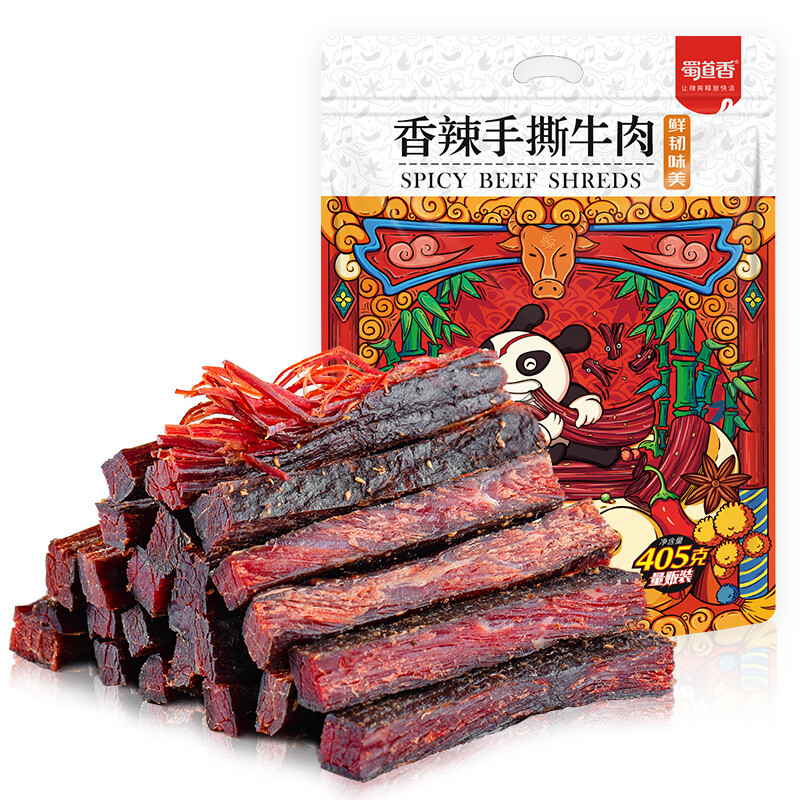 蜀道香 香辣手撕牛肉 405g 76.8元