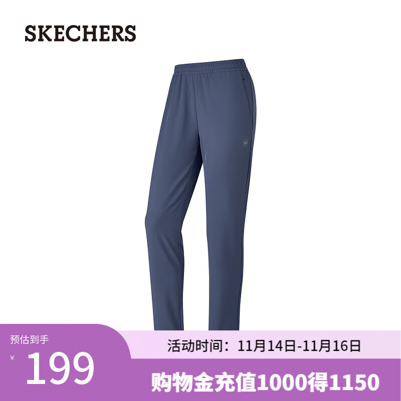 SKECHERS 斯凯奇 2024年冬季男女同款蓄热抗菌抗静电P424W150 暗夜蓝灰色/022C L 319