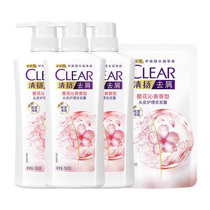 88VIP：CLEAR 清扬 去屑清樱花露水润净屑留香1700g+赠品600g 83.7元（需用券）