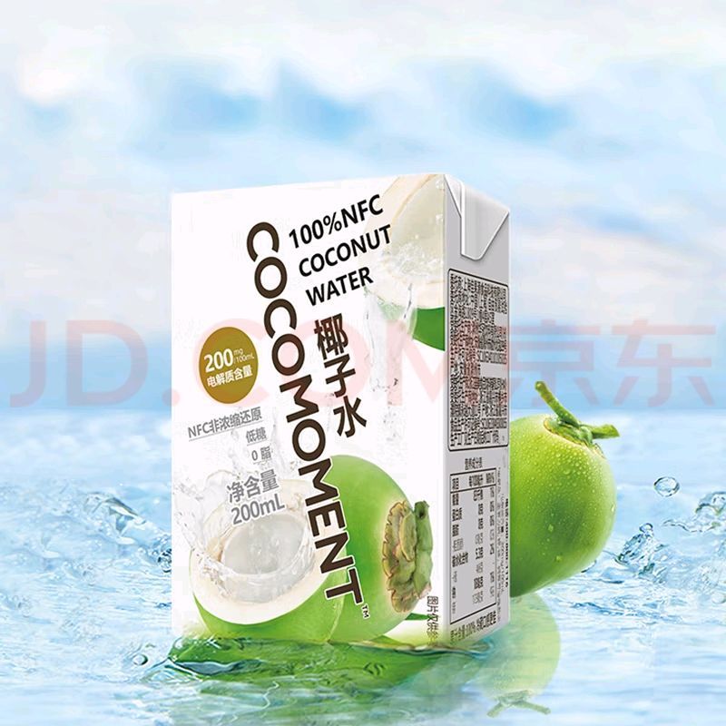 佳农 cocomoment100%NFC椰子水 200ml*12盒 26.58元（需买3件，需用券）