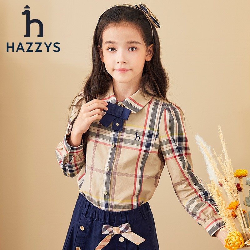 HAZZYS 哈吉斯 女童时尚衬衫 156.61元（需用券）
