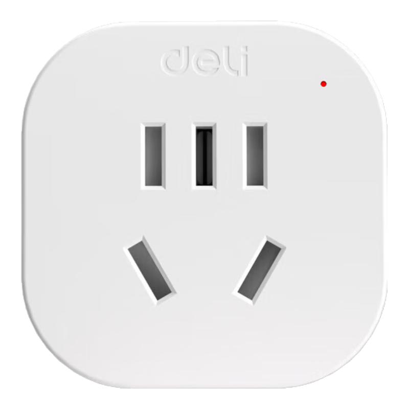 得力 英标转国标 旅行插座（英国、中国香港、新加坡等） 一转一 LU5021 13.52