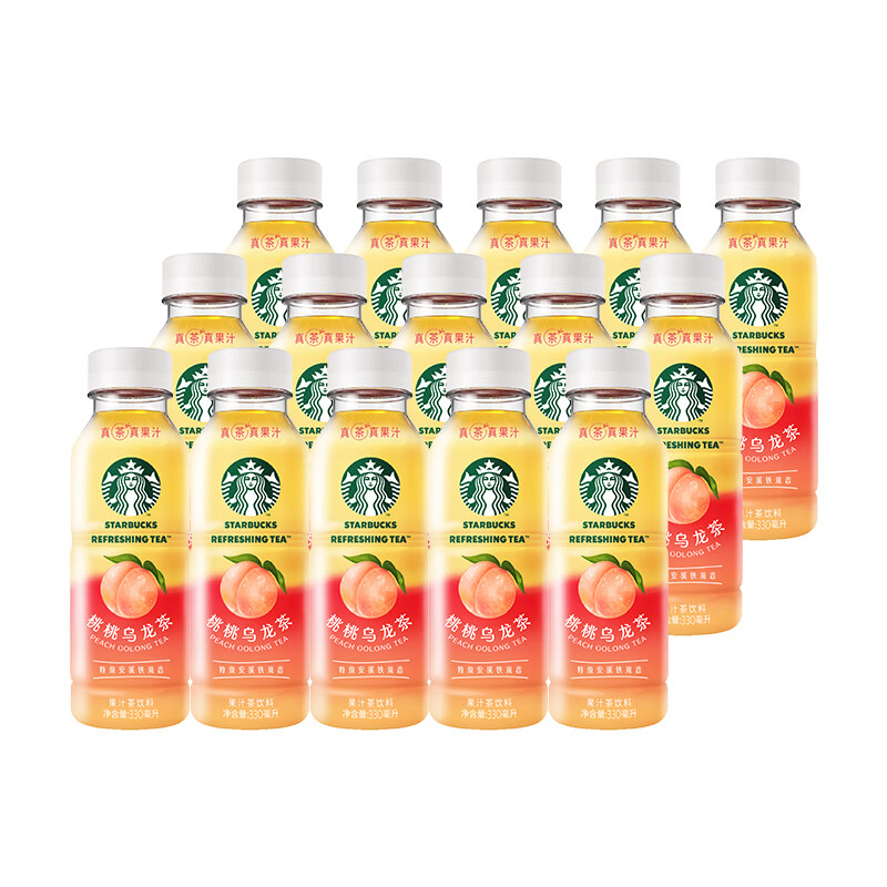 88VIP：STARBUCKS 星巴克 桃桃乌龙果汁茶饮料 330ml*15瓶 69.07元（需用券）