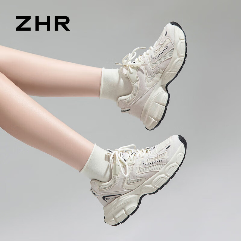 plus会员：ZHR 新款网面休闲女款运动鞋 78.21元