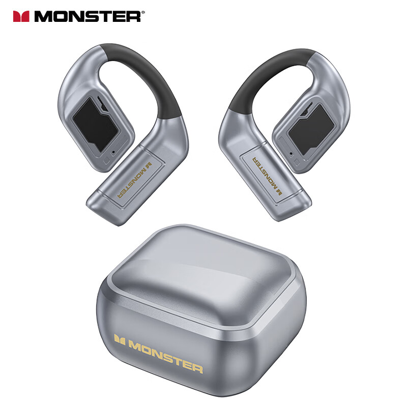 MONSTER 魔声 Open Ear AC310 蓝牙耳机降噪 运动游戏 挂耳式耳机 立体音质 闪电快
