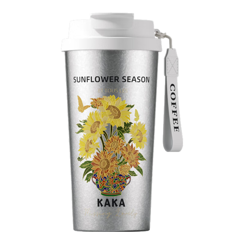 ROYALLOCKE 皇家洛克 纯钛保温杯咖啡杯 向日葵500ML 79元（需用券）