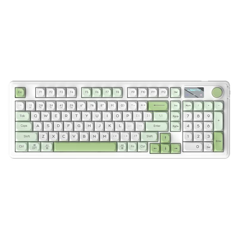 狼途 三模静音 键盘 青碧 RGB 98.7元