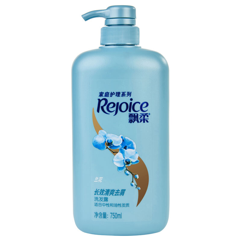 Rejoice 飘柔 家庭护理系列 长效清爽去屑洗发露 兰花 750ml 25.8元