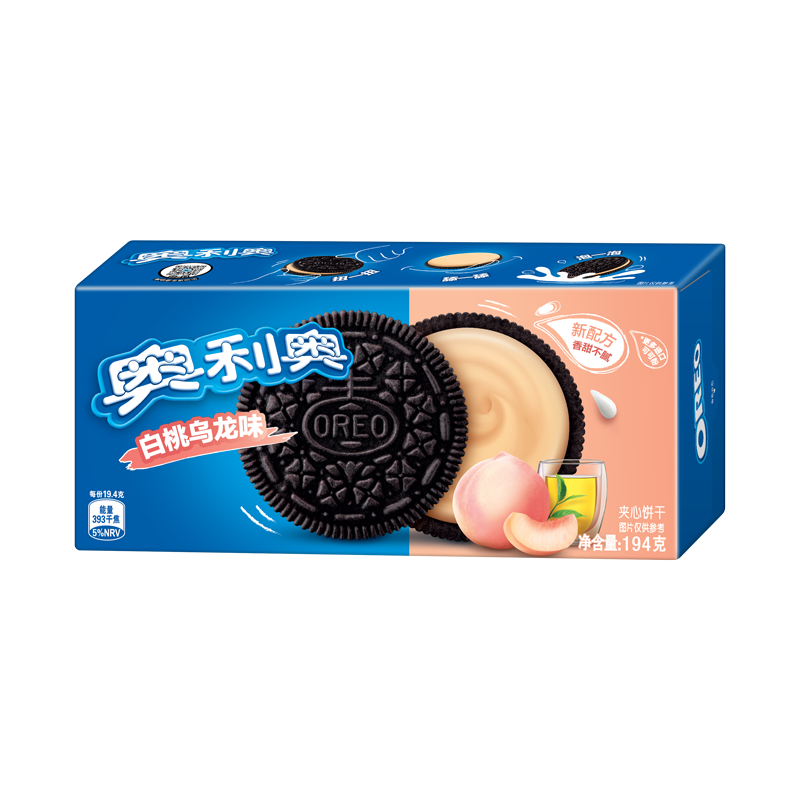 OREO 奥利奥 夹心饼干 白桃乌龙味 194g ￥5.46