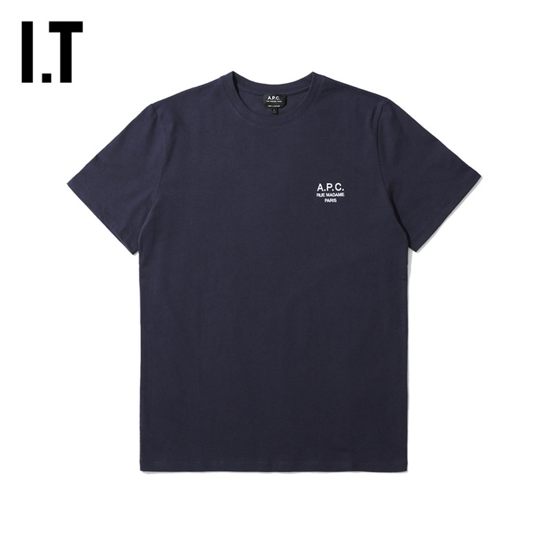 I.T IT A.P.C.男装圆领短袖T恤休闲日常logo刺绣纯色合身舒适6840新品 849元（需