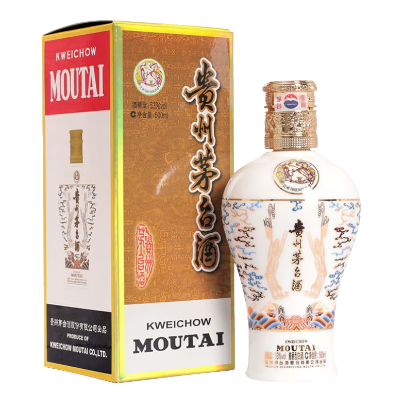 茅台 MOUTAI 2021年 中信金陵（月白风清白色）酱香型白酒 53度 500ml 单瓶装 2720