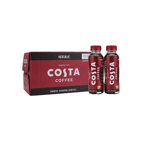 咖世家咖啡 可口可乐 COSTA COFFEE 纯萃美式 浓咖啡饮料 300mlx15瓶 整箱装 56.91