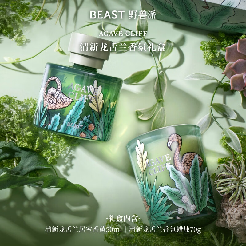 THE BEAST 野兽派 Jungle香氛礼盒香薰蜡烛香薰卧室结婚 清新龙舌兰香氛礼盒 89