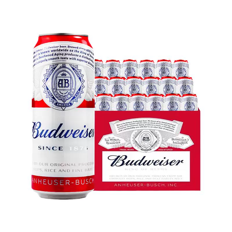 Budweiser 百威 啤酒 经典 500ml*18罐 ￥122