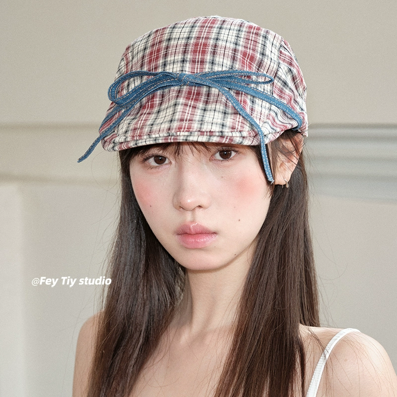 fey tiy studio 女士条纹鸭舌帽 ￥36