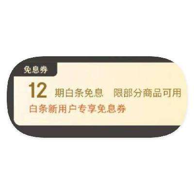 促销活动：京东商城 新品白条免息专区 每日10点领12期免息券 领12期免息券