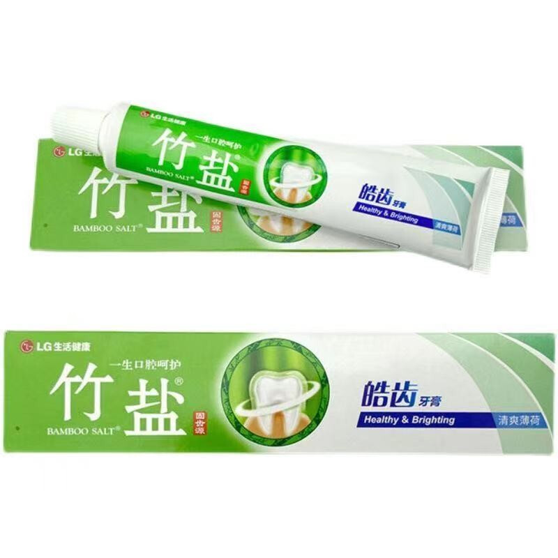 竹盐 固齿源皓齿牙膏 清爽薄荷 105g 2.3元