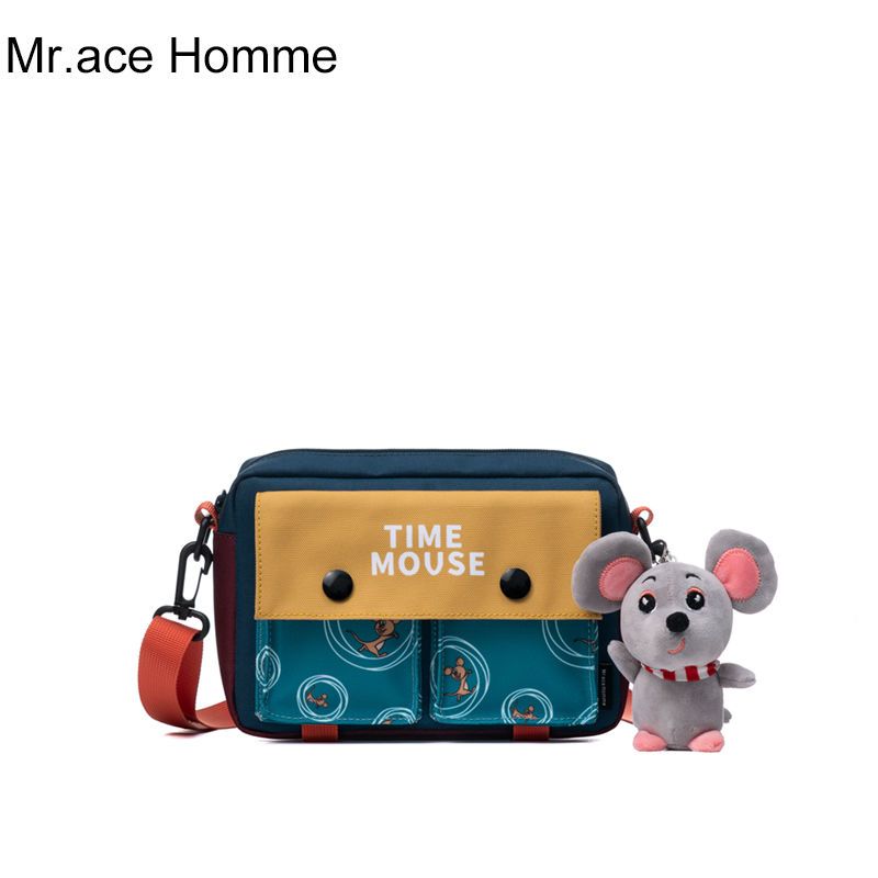 Mr.ace Homme mracehomme港风斜挎包女休闲简约手机包鼠年可爱萌趣单肩小包包男 8