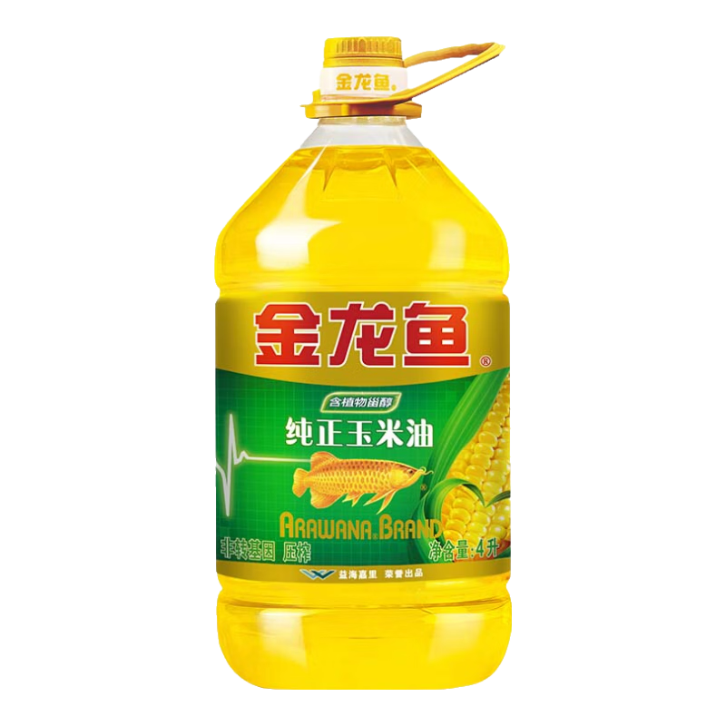 部分地区(北京等): 金龙鱼 食用油 非转基因 压榨 一级 纯正玉米油4L 39.1元