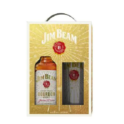 Jim Beam 金宾 波本威士忌 750ml 嗨棒礼盒 62.22元 包邮（多重优惠）