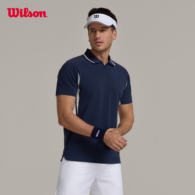 Wilson 威尔胜 官方2024年春夏新款男士COLLAR运动网球针织短袖POLO 640元（需用