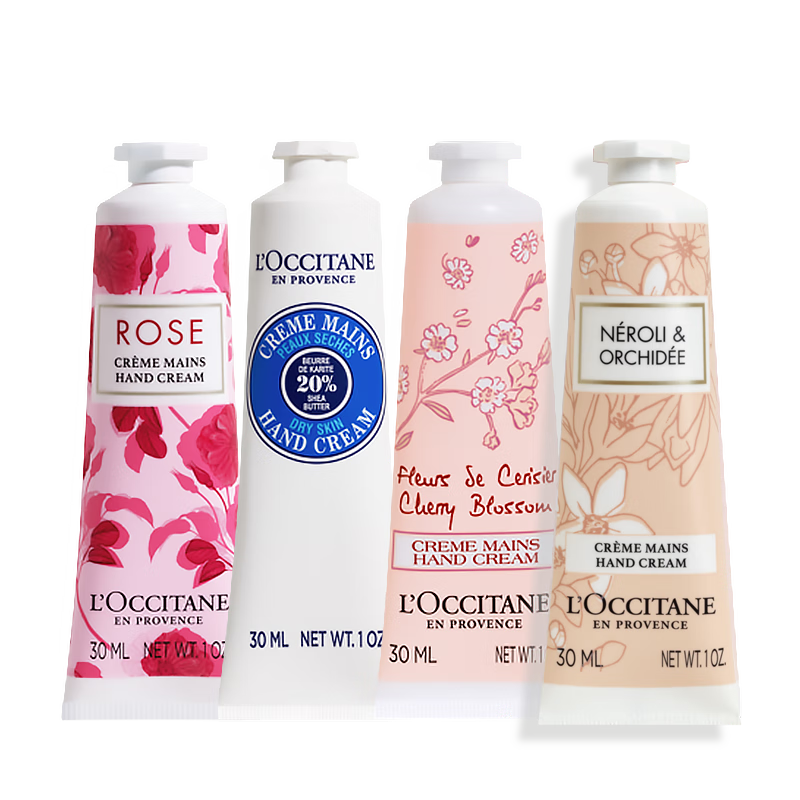 LOCCITANE 欧舒丹 护手霜长效保湿滋润4支套装礼盒 288.2元（多件低至238.2元）