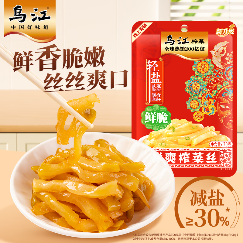 乌江 涪陵榨菜 清爽 70g*5袋 12.5元 - 86线报