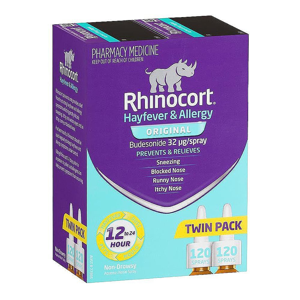 RHINOCORT 澳大利亚直邮Rhinocort小犀牛喷雾抗过敏舒缓花粉症32mcg240次 61.75元